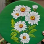 نقاشی روی سفال با رنگ اکریلیک